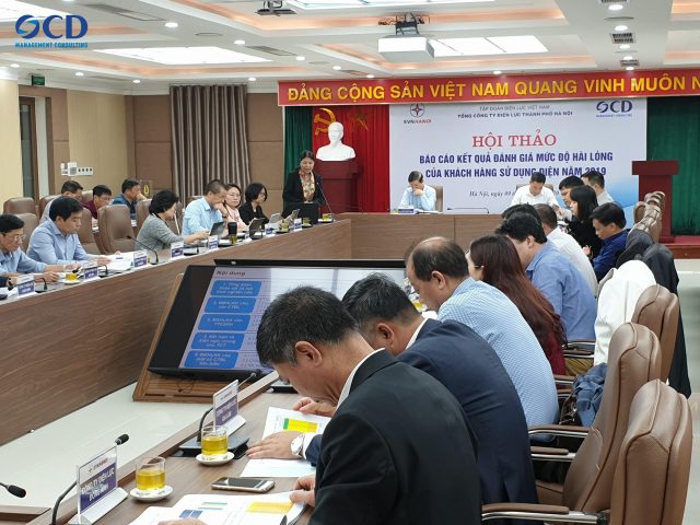 Hội thảo tổng kết dự án “ Đánh giá hài lòng khách hàng sử dụng điện năm 2019” của EVNHANOI