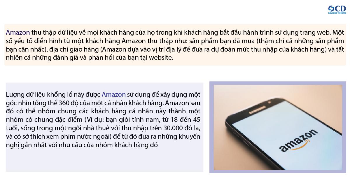 Một ví dụ mà Amazon đã thành công đó là gợi ý cho bạn các sản phẩm gần nhất với nhu cầu thực của bạn