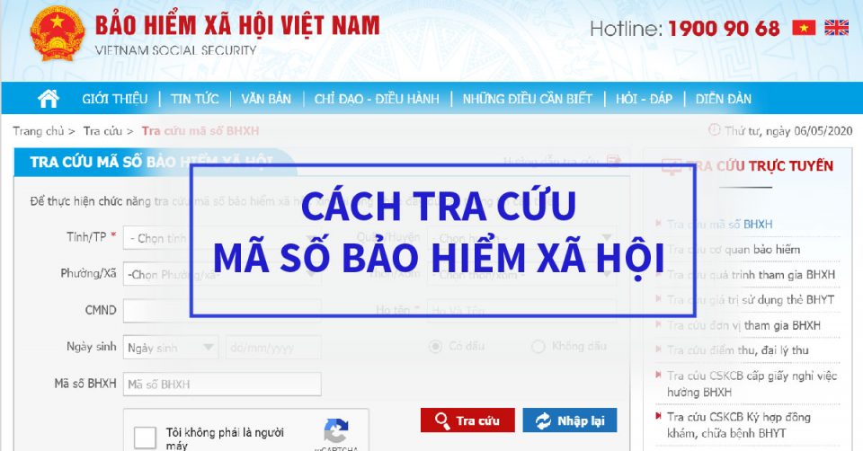 Hướng dẫn cách tra cứu bảo hiểm xã hội trực tuyến nhanh nhất 2020