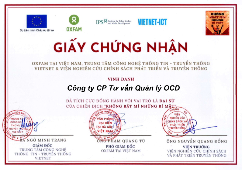 OCD trở thành Đại sứ truyền thông trong Chiến dịch “Không bật mí những bí mật”