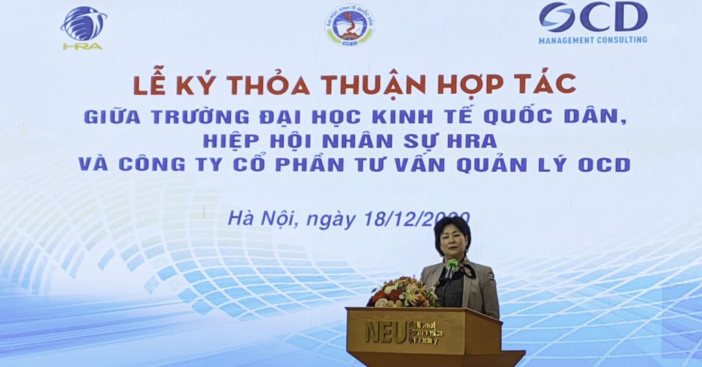 Bà Nguyễn Thị Nam Phương - Chủ tịch hiệp hội Nhân sự HRA đã khẳng định những giá trị to lớn mà HRA mong muốn đóng góp cho cộng đồng