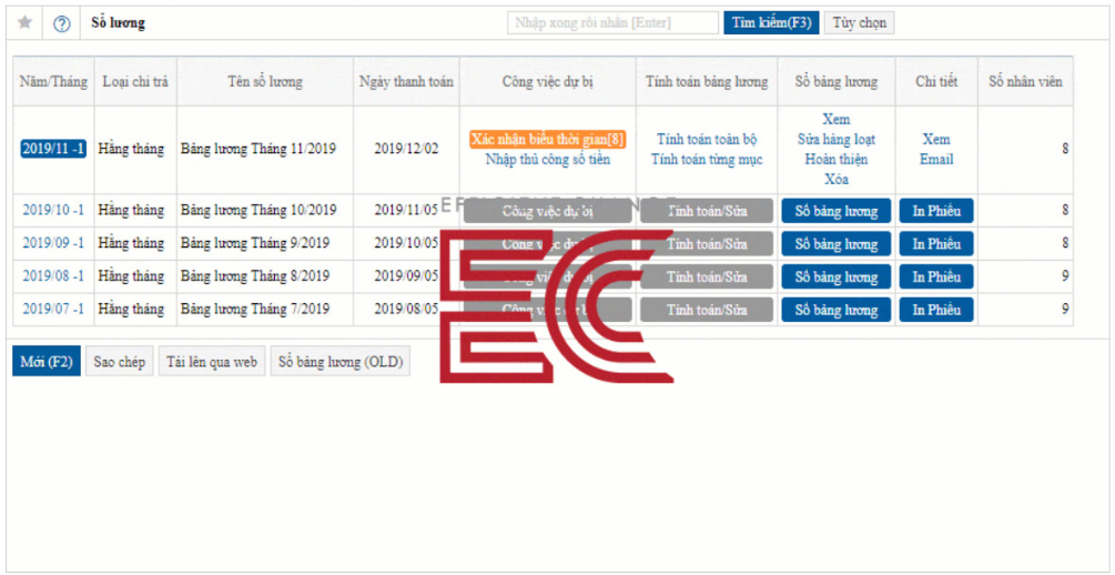 Phần mềm quản lý lương Ecount