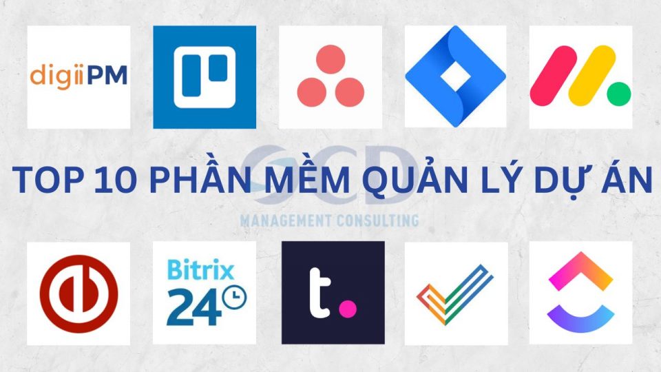 Top 10 phần mềm quản lý dự án