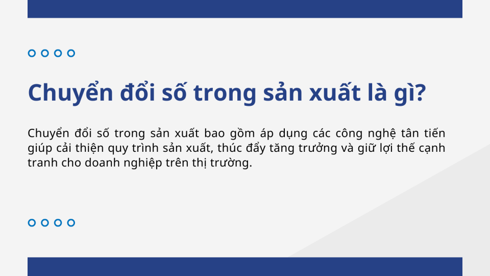 Chuyển đổi số trong sản xuất là gì?