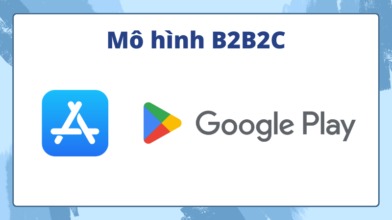 mô hình b2b2c gồm app store và google play