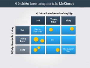 9 ô chiến lược trong ma trận GE