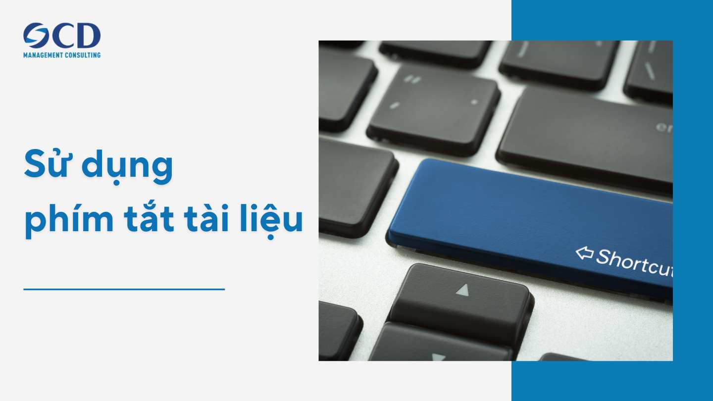 sử dụng phím tắt tài liệu