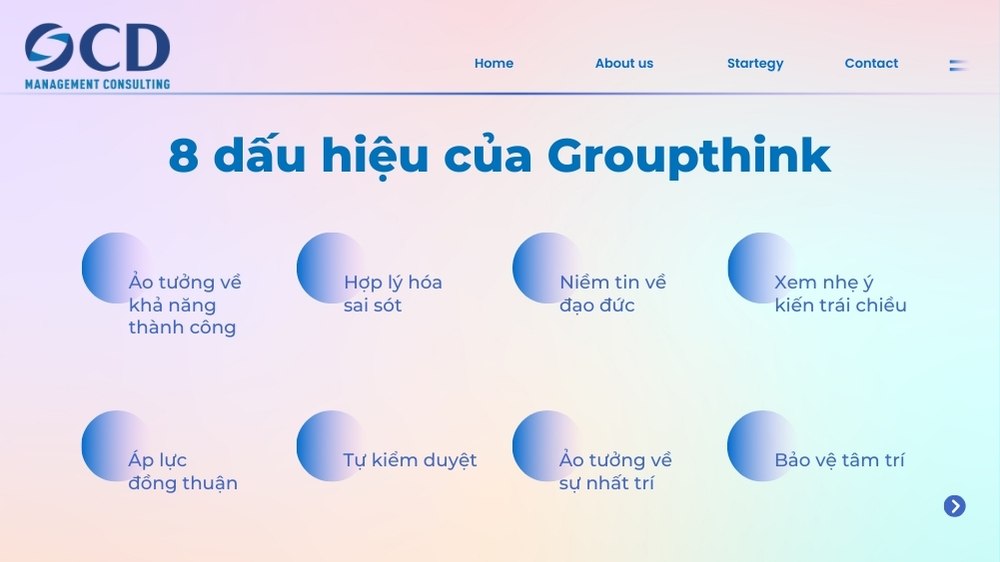 8 dấu hiệu của groupthink