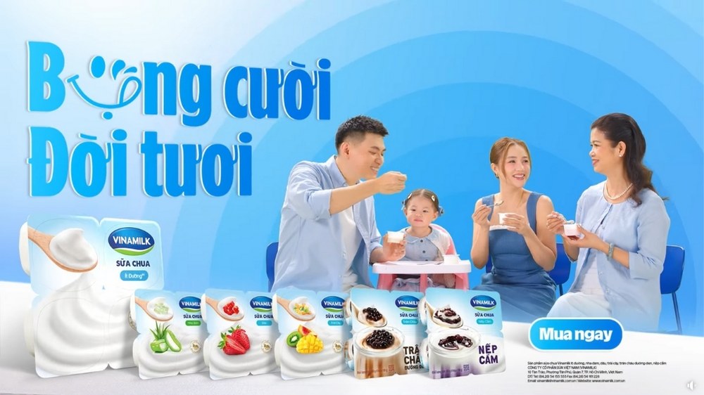 vinamilk hợp tác với gia đình pam yêu ơi trong chiến dịch bụng cười đời tươi