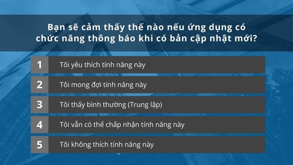 ví dụ câu hỏi về tính năng