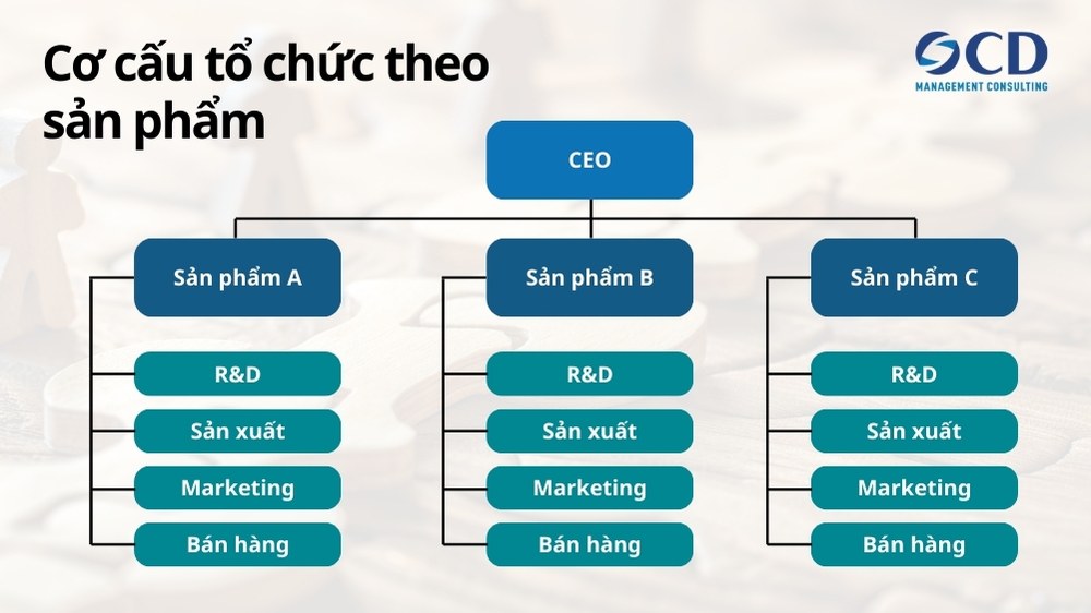 cơ cấu tổ chức theo sản phẩm