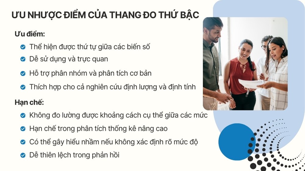ưu nhược điểm của thang đo thứ bậc