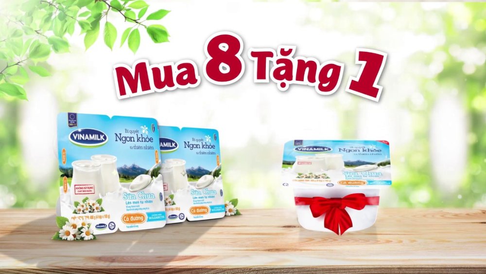 gói sữa chua của vinamilk