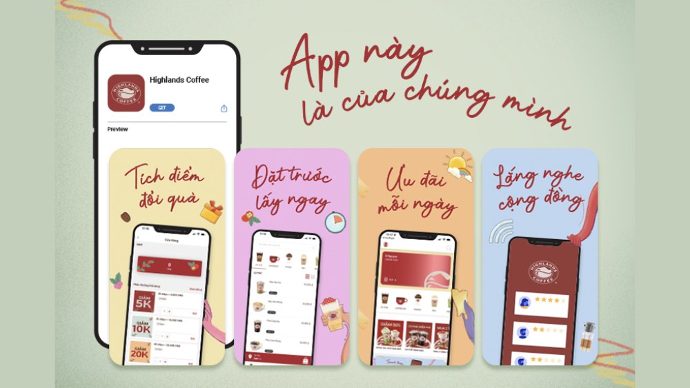 app tích điểm của highland