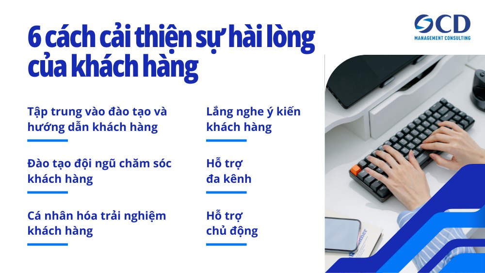 các cách cải thiện sự hài lòng của khách hàng