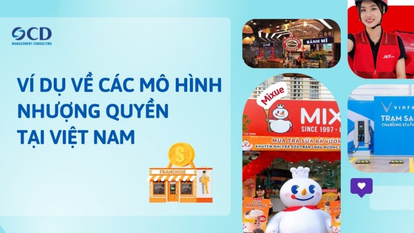 ví dụ về các mô hình nhượng quyền phổ biến tại việt nam
