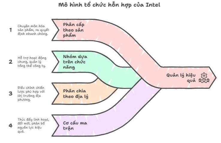 Mô hình cơ cấu tổ chức hỗn hợp của Intel