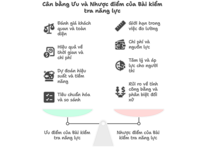 Ưu nhược điểm của bài kiểm tra năng lực