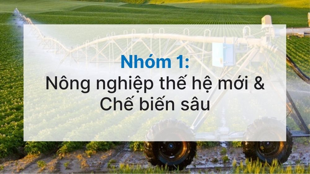 Nhóm 1: Nông nghiệp thế hệ mới & Chế biến sâu