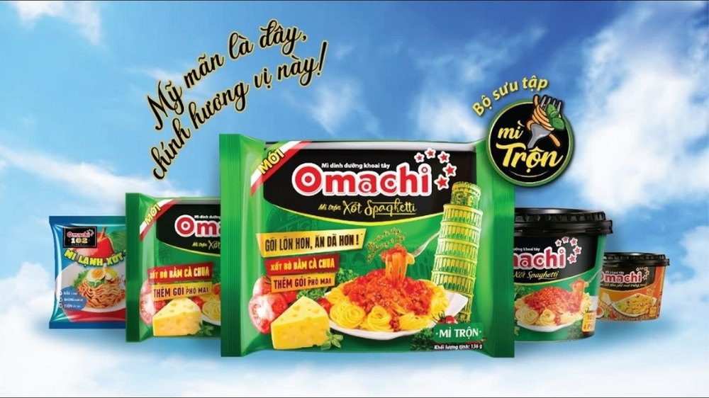 mì omachi sốt spaghetti
