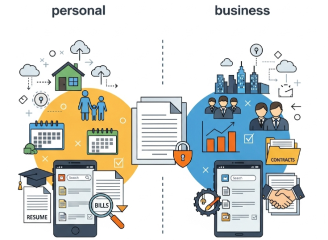 Personal vs Business Document Management Apps