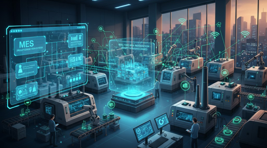Phần mềm Quản lý Sản xuất MES và IoT trong nhà máy sản xuất