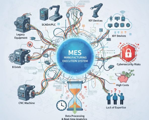 Thách thức tích hợp MES với SCADA PLC IOT