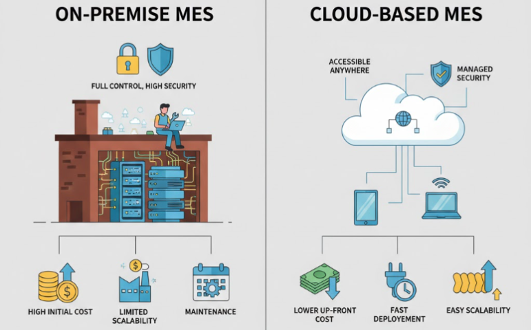 MES On-premise hay Cloud-based