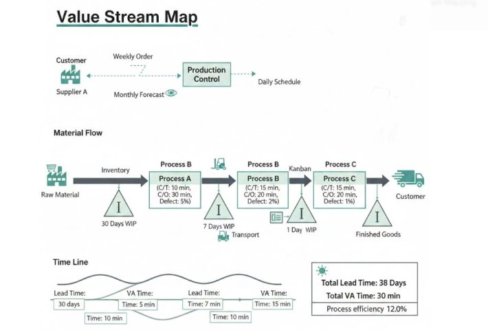 Các dòng chảy chính trong Value Stream Mapping
