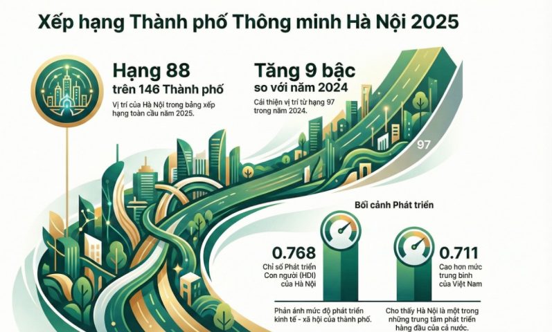 Hà nội đứng thứ 88 trong Bảng xếp hạng TP thông minh của IMD