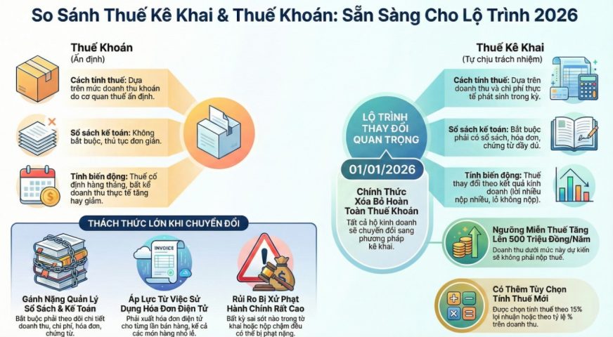 Thuế kê khai và thuế khoán