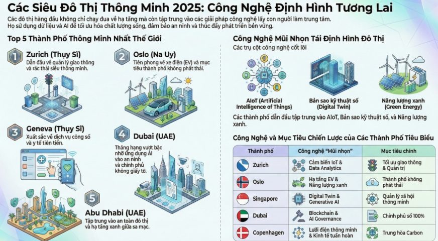 Top 5 thành phố thông minh 2025