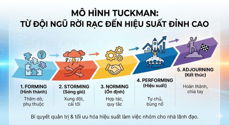 Mô hình Tuckman: 5 giai đoạn xây dựng và phát triển nhóm