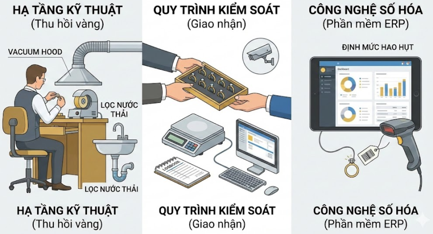 Quản lý hao hụt trong sản xuất nữ trang