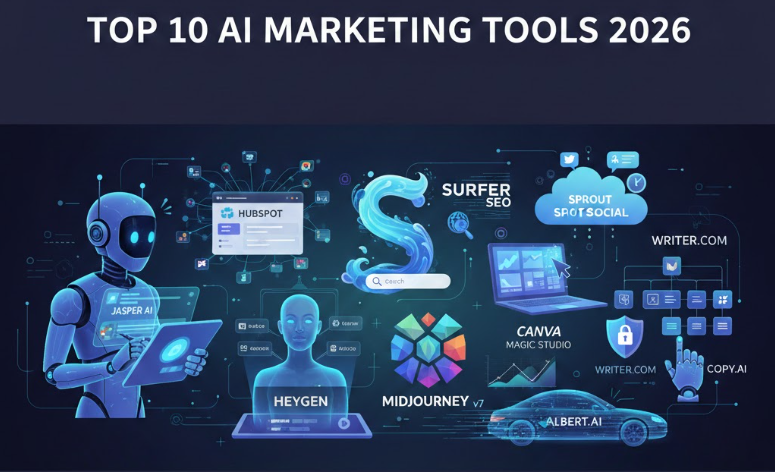 Top 10 công cụ AI cho dân marketing