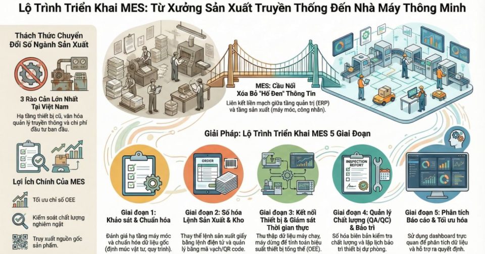 Triển khai Phần mềm MES cho doanh nghiệp sản xuất Việt nam