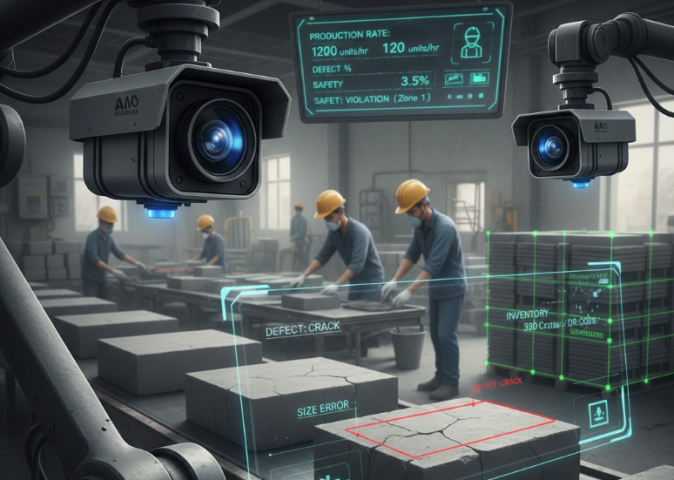 Ứng dụng Camera AI quản lý xưởng sản xuất beton