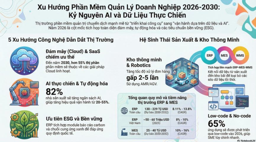 Xu hướng thị trường phần mềm quản lý doanh nghiệp 2026-2030