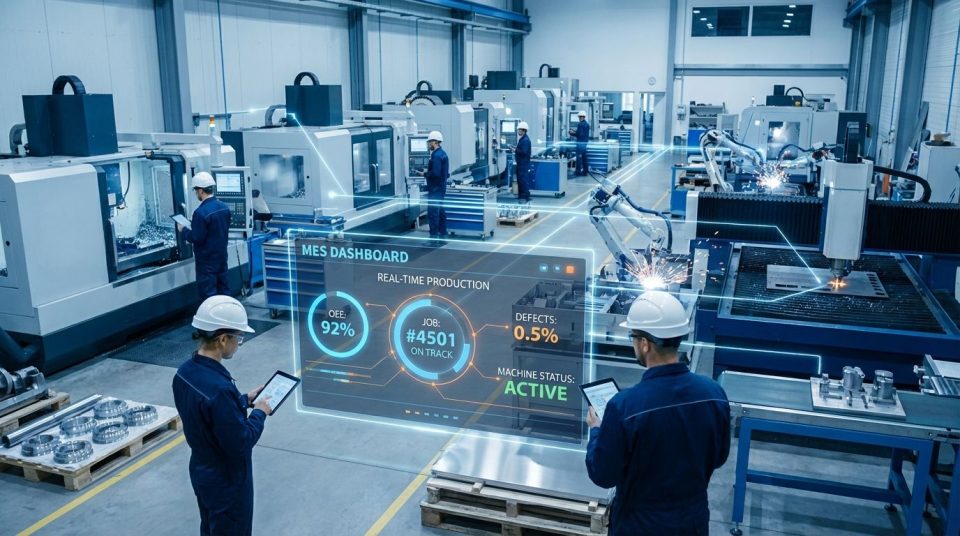 MES trong ngành cơ khí: Kiểm soát tiến độ và hiệu suất sản xuất