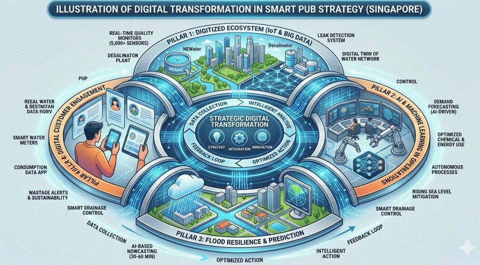 Chuyển đổi số cơ quan cấp nước Singapore - Smart PUB