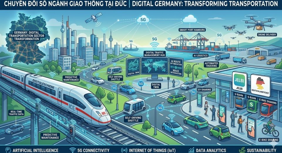 Chuyển đổi số ngành giao thông Đức