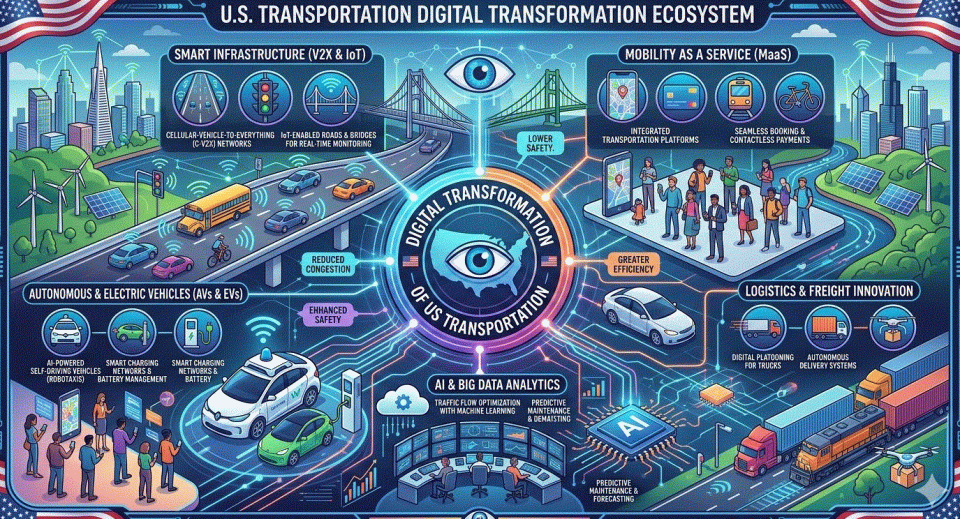 Chuyển đổi số ngành giao thông Mỹ
