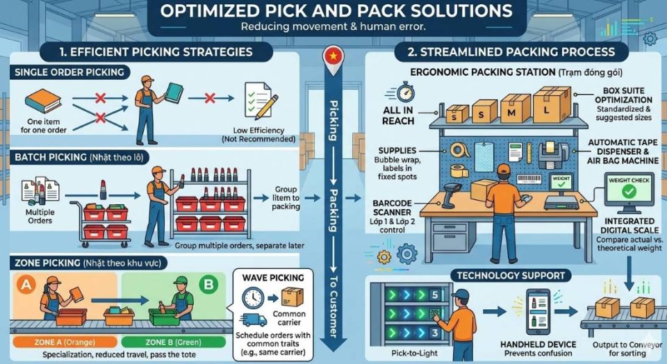 Giải pháp quy trình pick và pack
