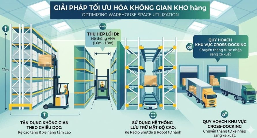 Thách thức quản lý kho – Giải pháp tối ưu hóa không gian kho
