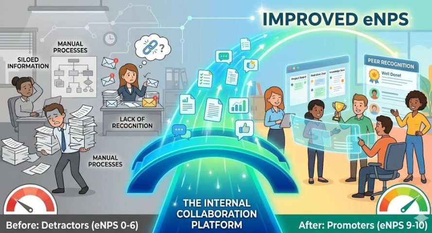 Chỉ số hài lòng nhân viên eNPS là gì? Bí quyết cải thiện eNPS bằng hệ thống cộng tác nội bộ