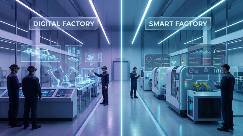 Sự khác biệt giữa Smart Factory và Digital Factory