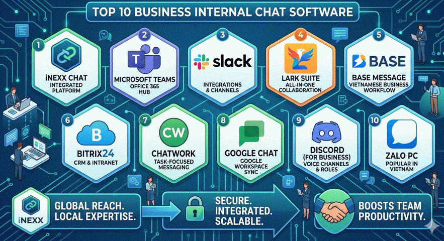 Top 10 phần mềm chat nội bộ doanh nghiệp