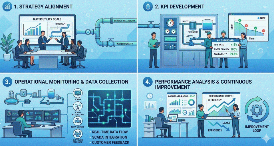 Triển khai KPI công ty cung cấp nước sạch