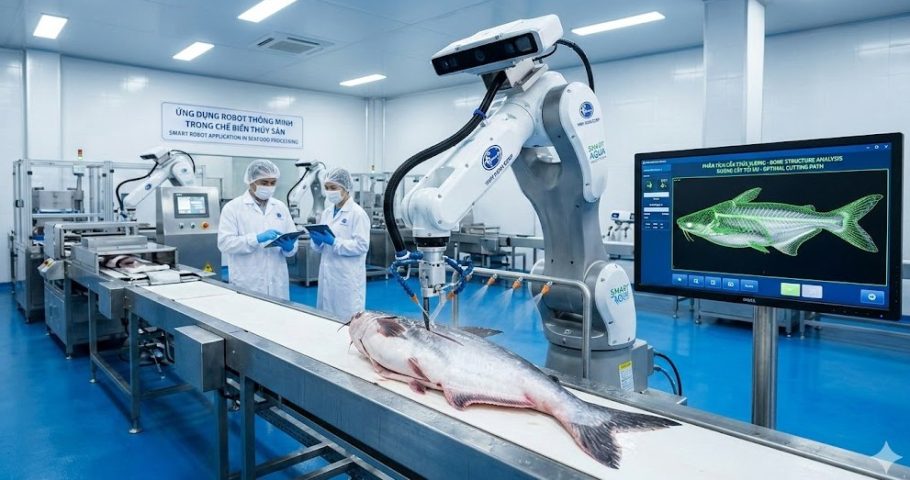 Ứng dụng robot thông minh trong chế biến thủy sản