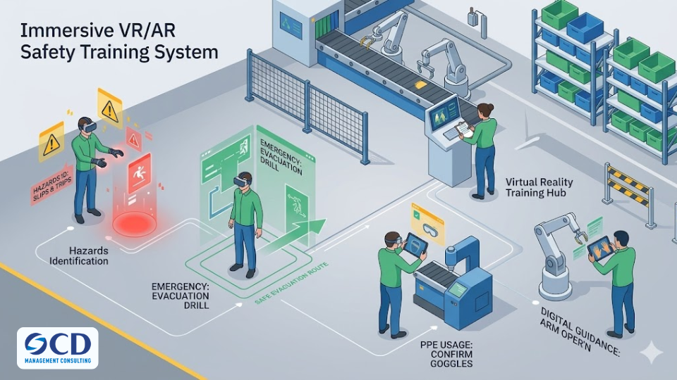 Xu hướng VR_AR trong đào tạo an toàn lao động tại nhà máy